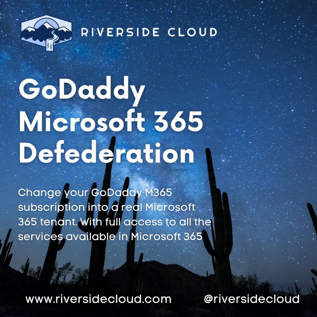 GoDaddy Defederation of Microsoft 365