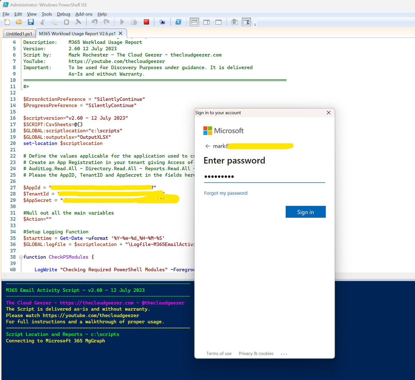 M365 Workload Usage Report