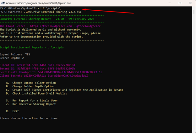 OneDrive External Reporting Script